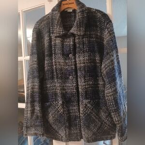 Weave Of The Irish Plaid Button-Up Jacket Sz: L